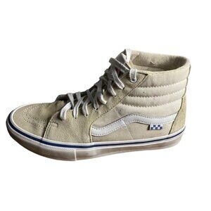 Vans Men's Pro Skate SK8 Hi Off-White/Beige Classic Canvas Shoes